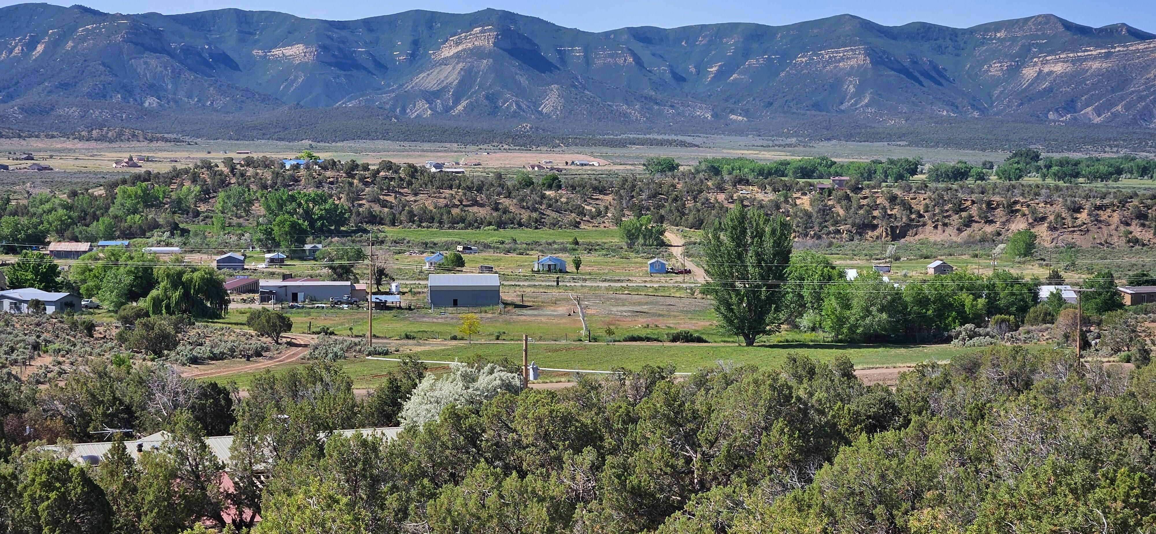 View from Phil's World Lemonhead Loop trail looking at the property