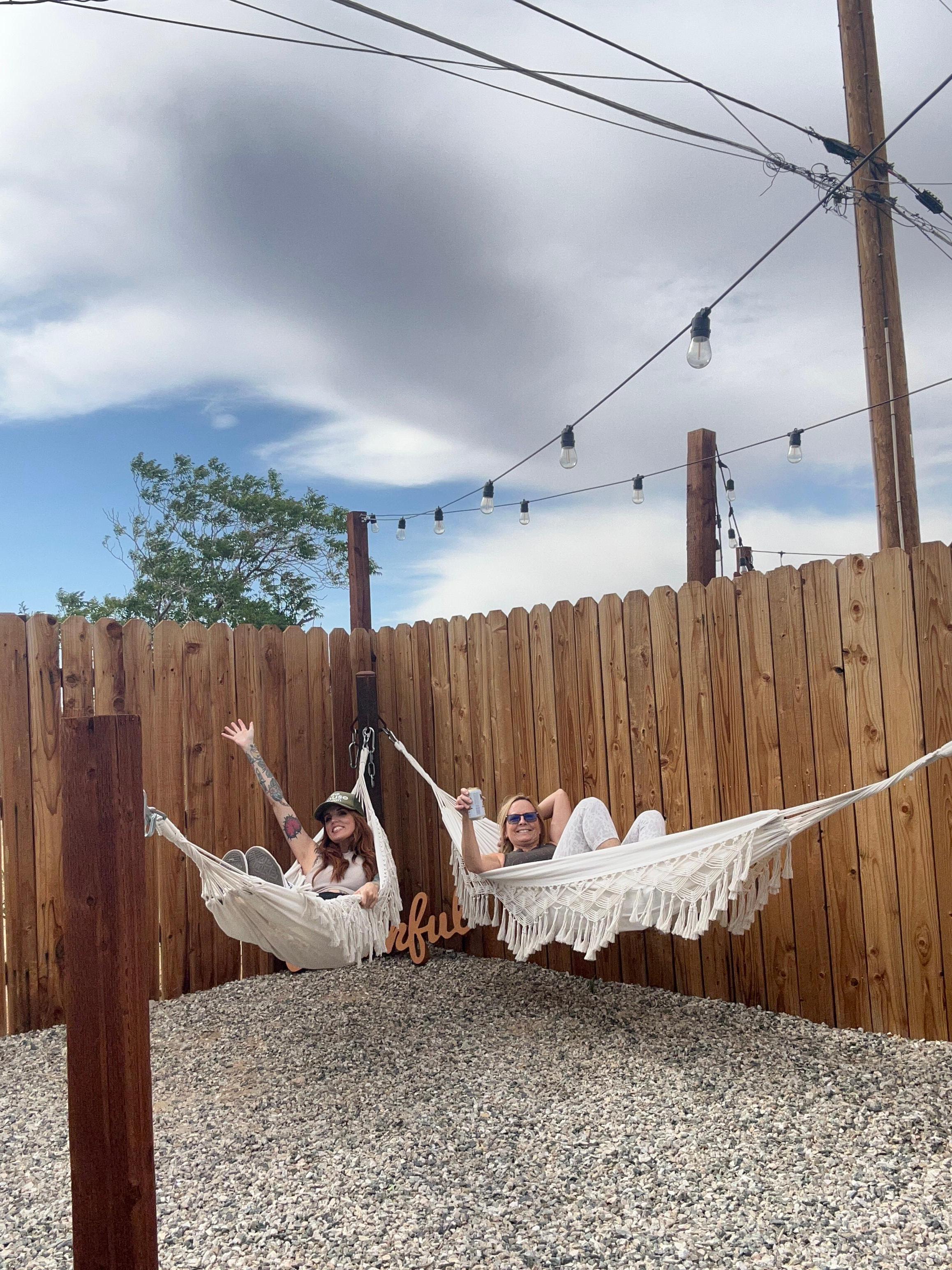 These hammocks were fun to stargaze at night! 