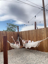 These hammocks were fun to stargaze at night!