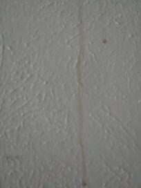 Stains on wall.
