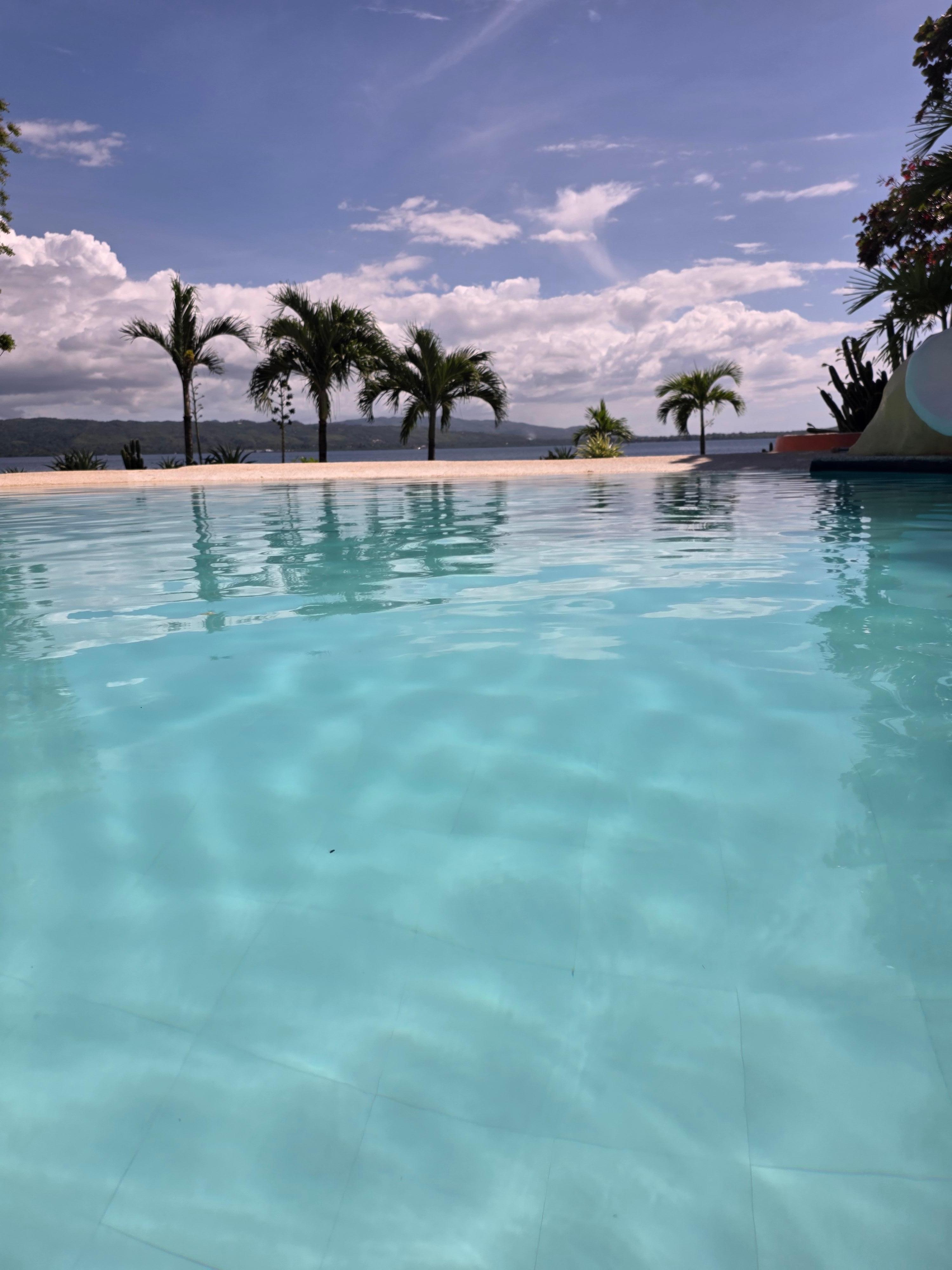 The pool which has a waterslide