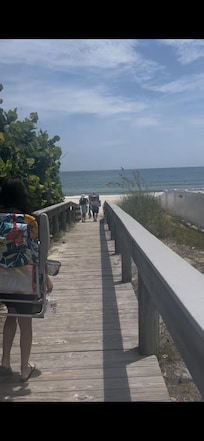 Beautiful walk in bridge inlet to ocean.
