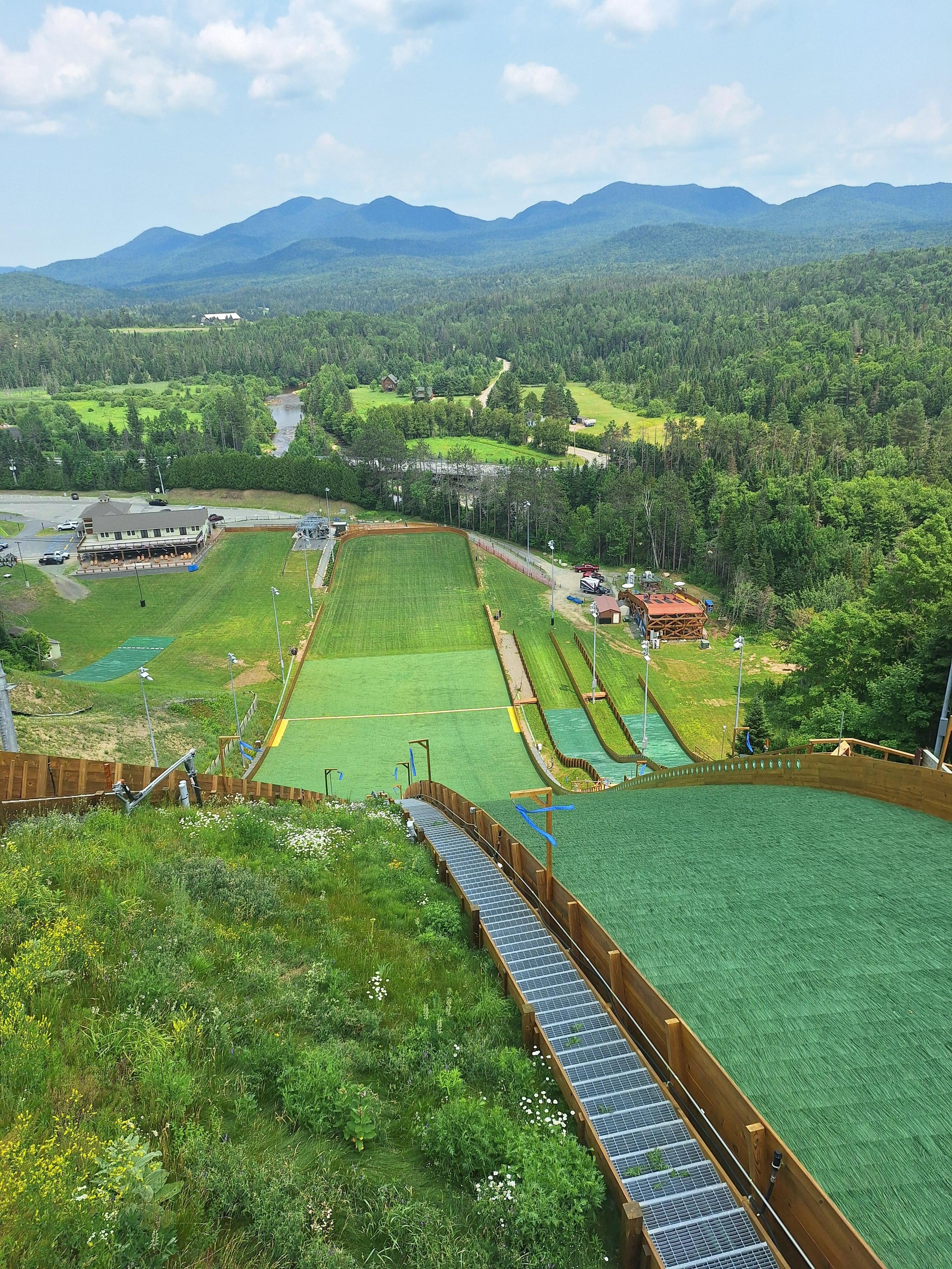 View from top of Olympic ski jumps