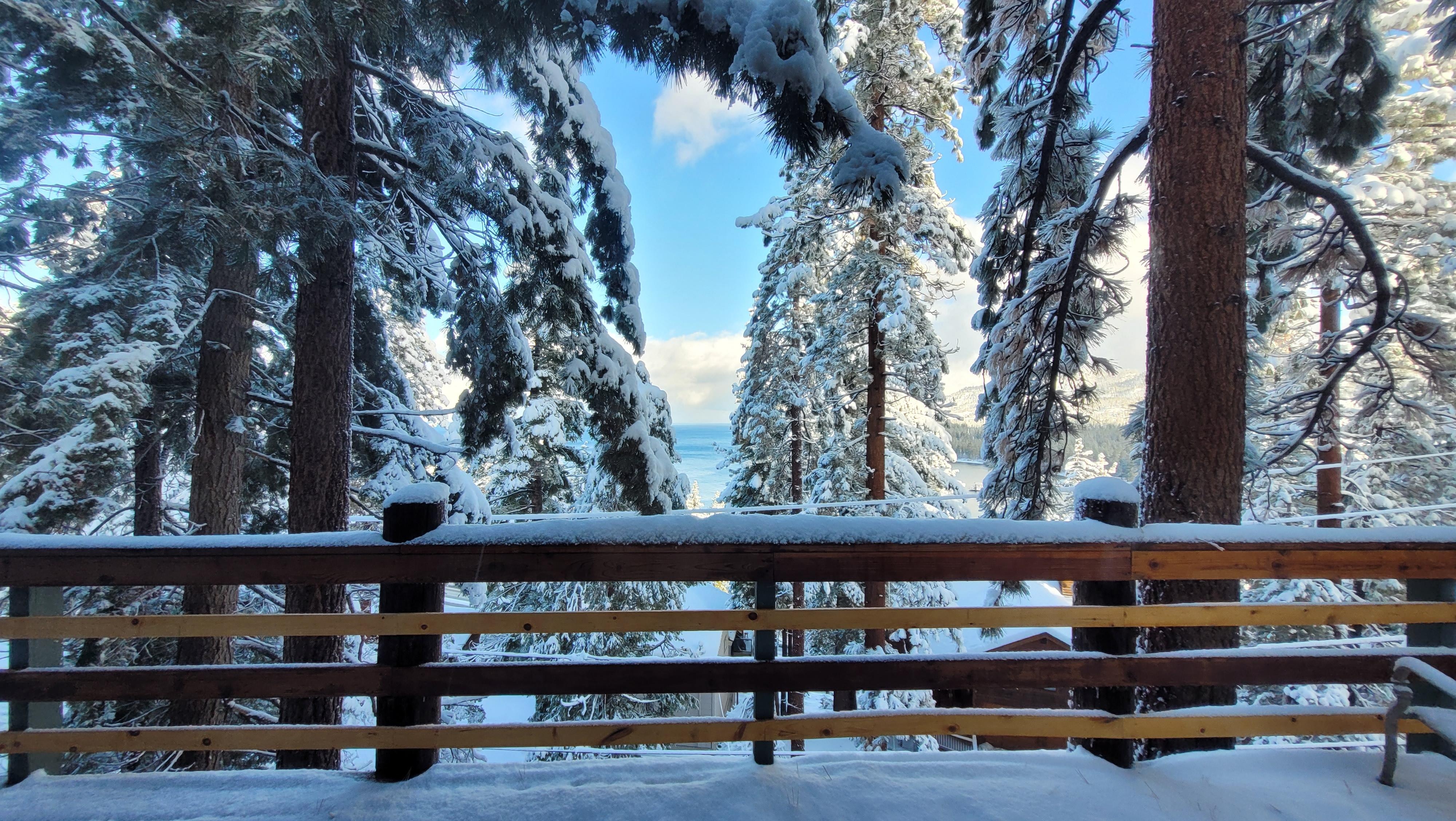 Mother nature gave the gift of a white Christmas. 