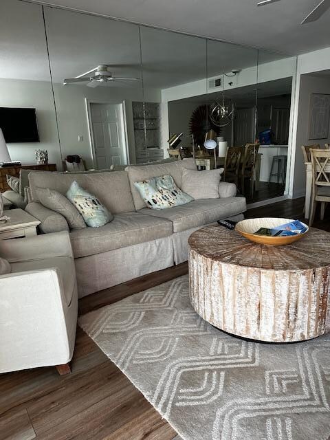 Living room in condo