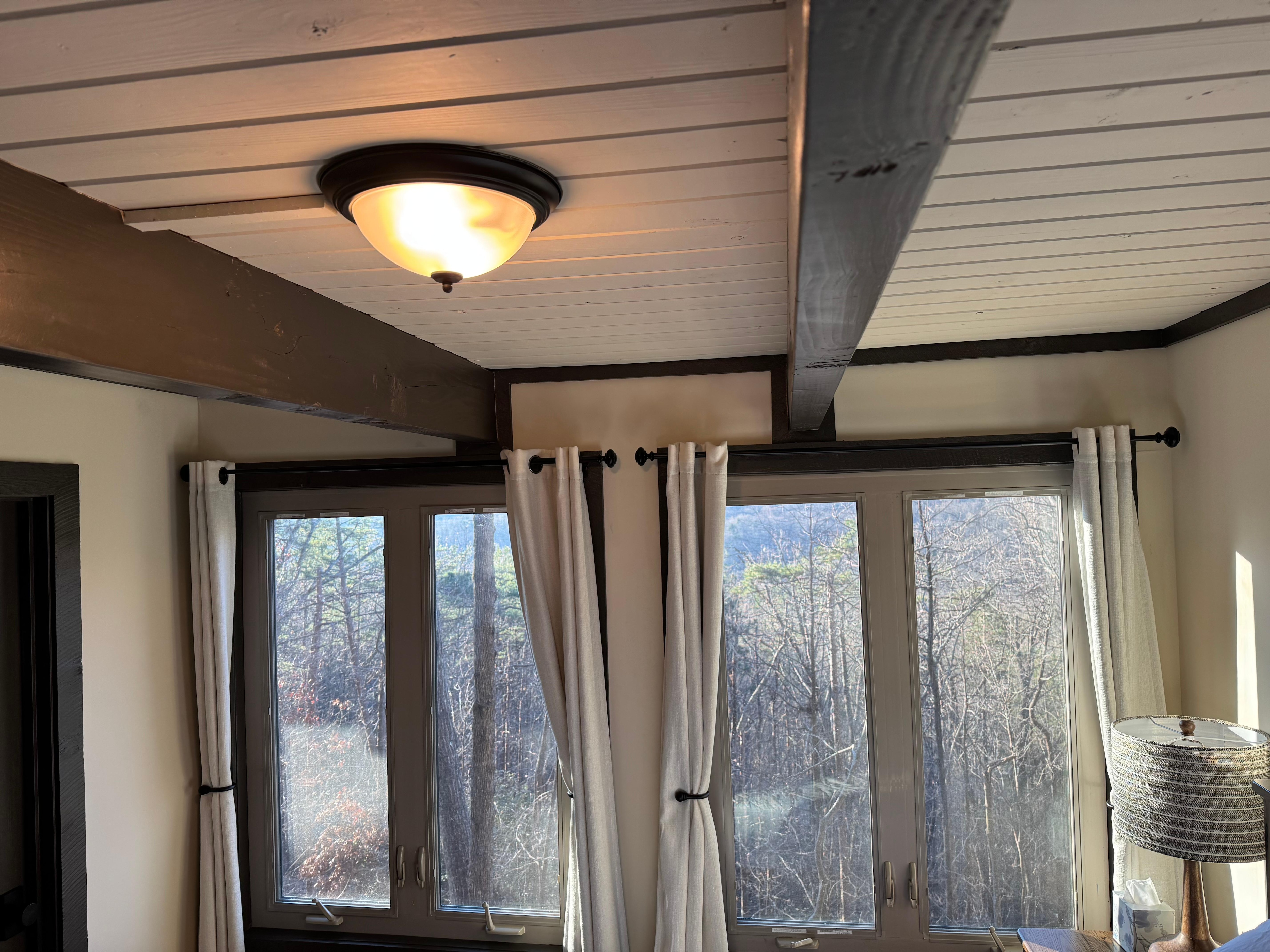 The view from one of the bedrooms