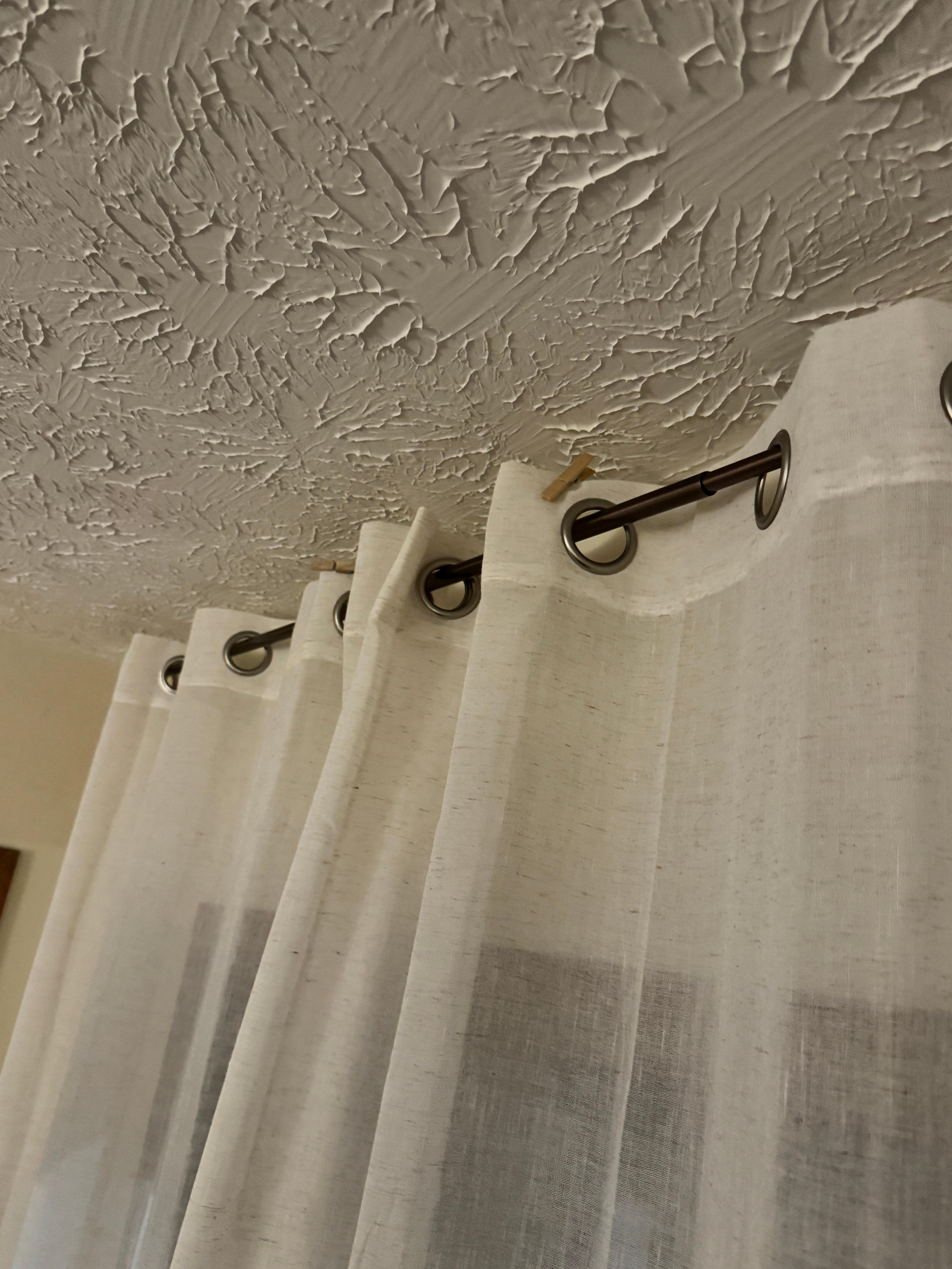 Apparently we are not the only ones with this issue, we found laundry clips already when when we went to try and make the room darker 