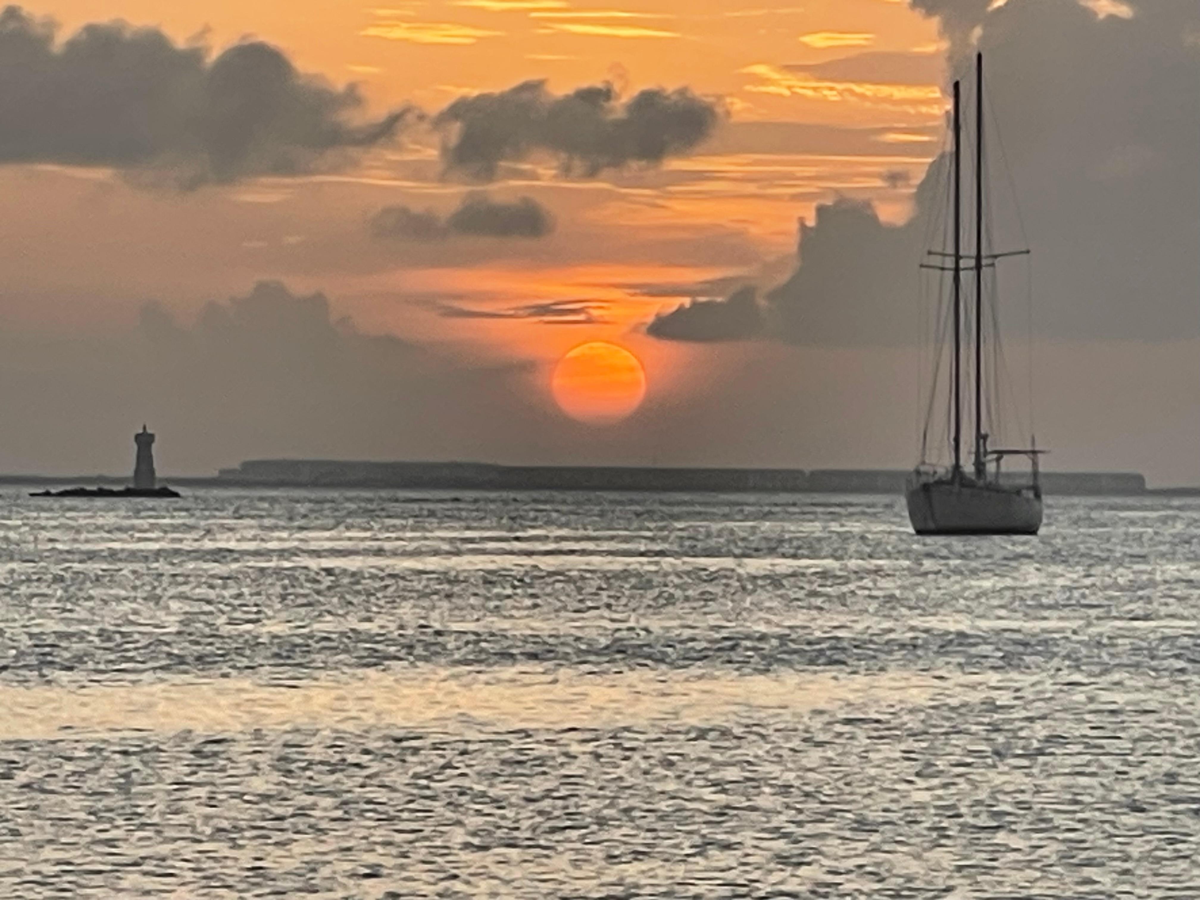 Sunset from the hotel dock