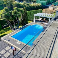 Pool area and patios.