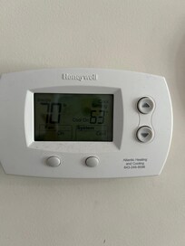 Thermostat reading first day