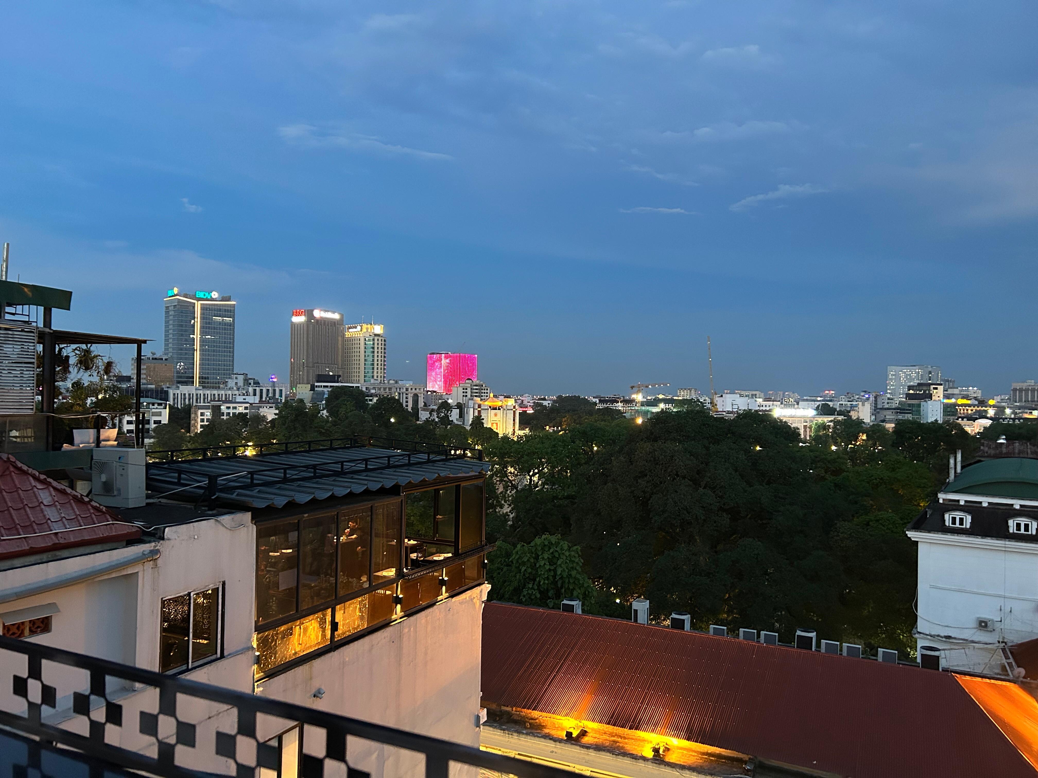 View from rooftop bar