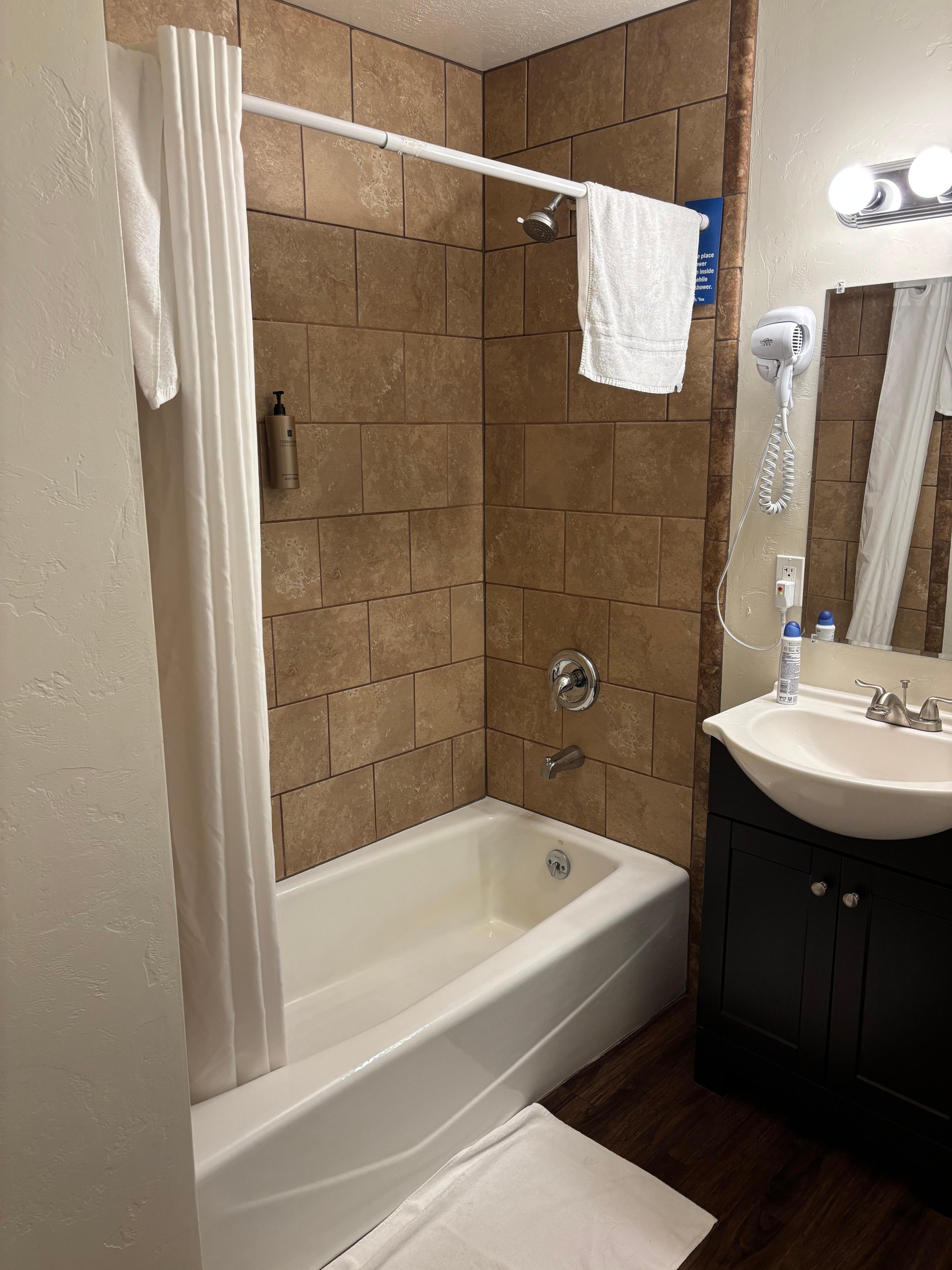 Bathroom was clean.