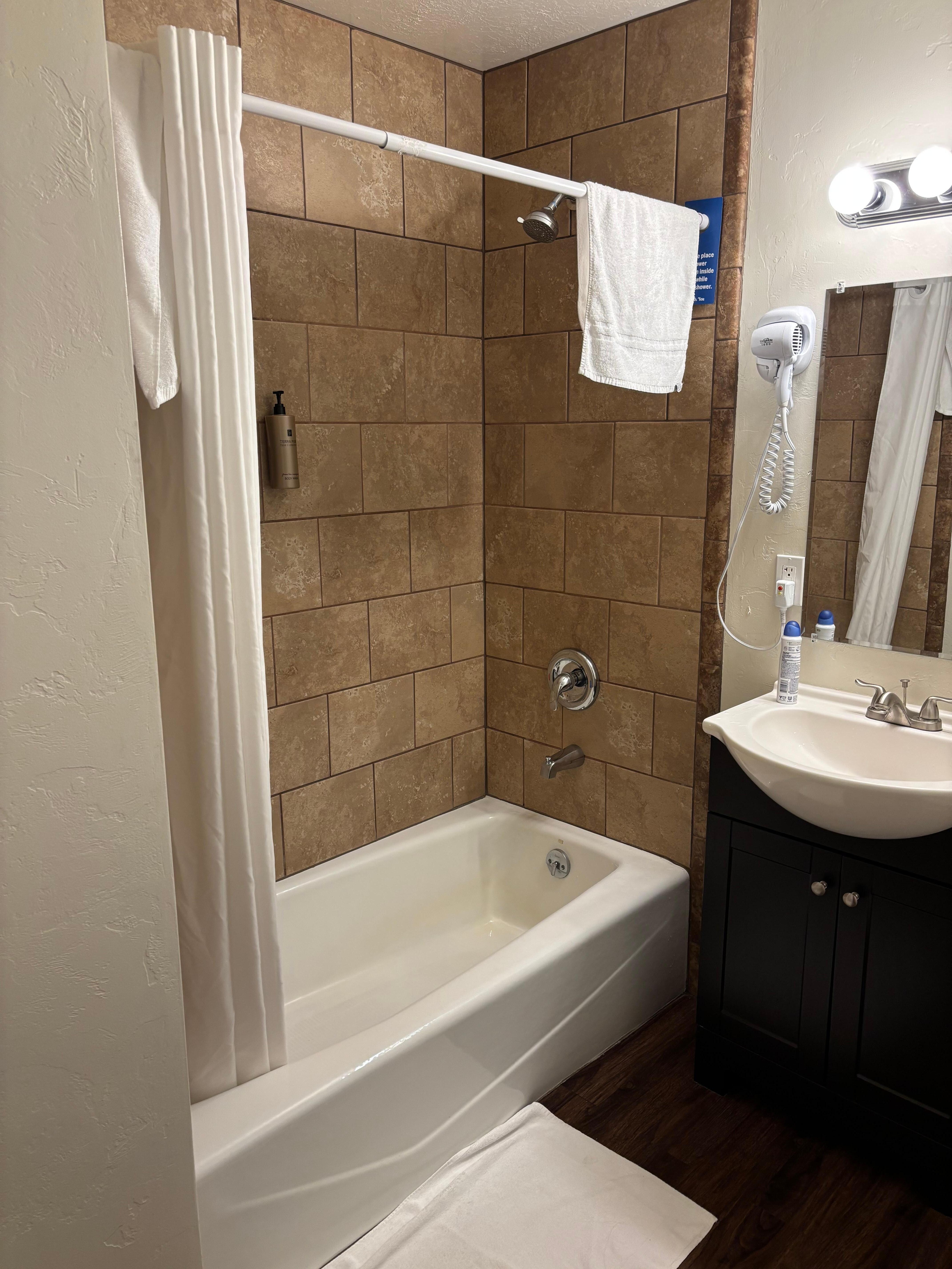 Bathroom was clean. 