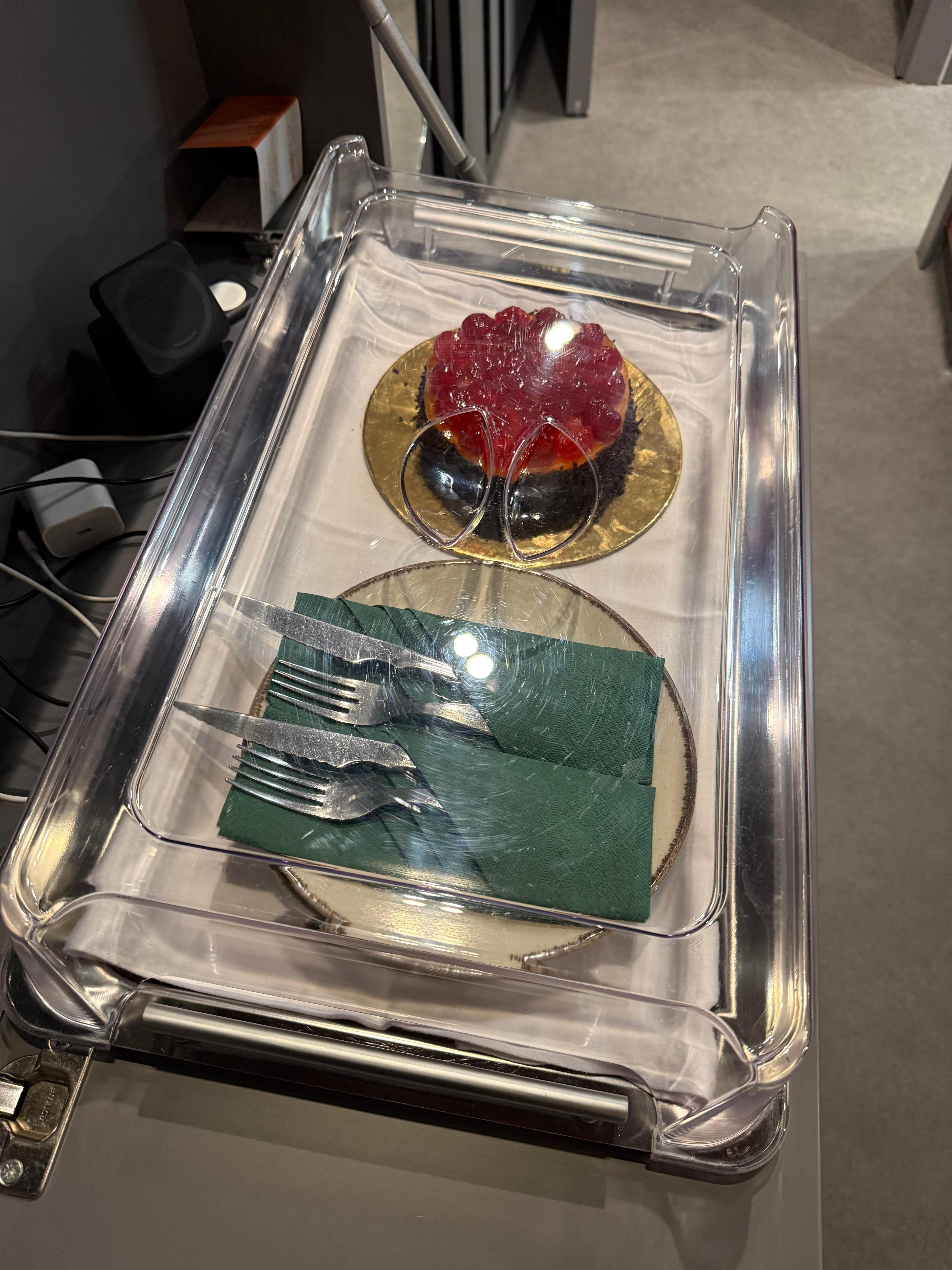 A nice little cake for her birthday, completely unexpected and wonderful 