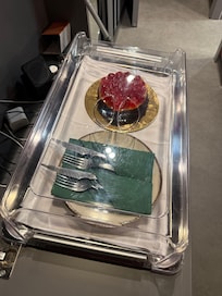 A nice little cake for her birthday, completely unexpected and wonderful
