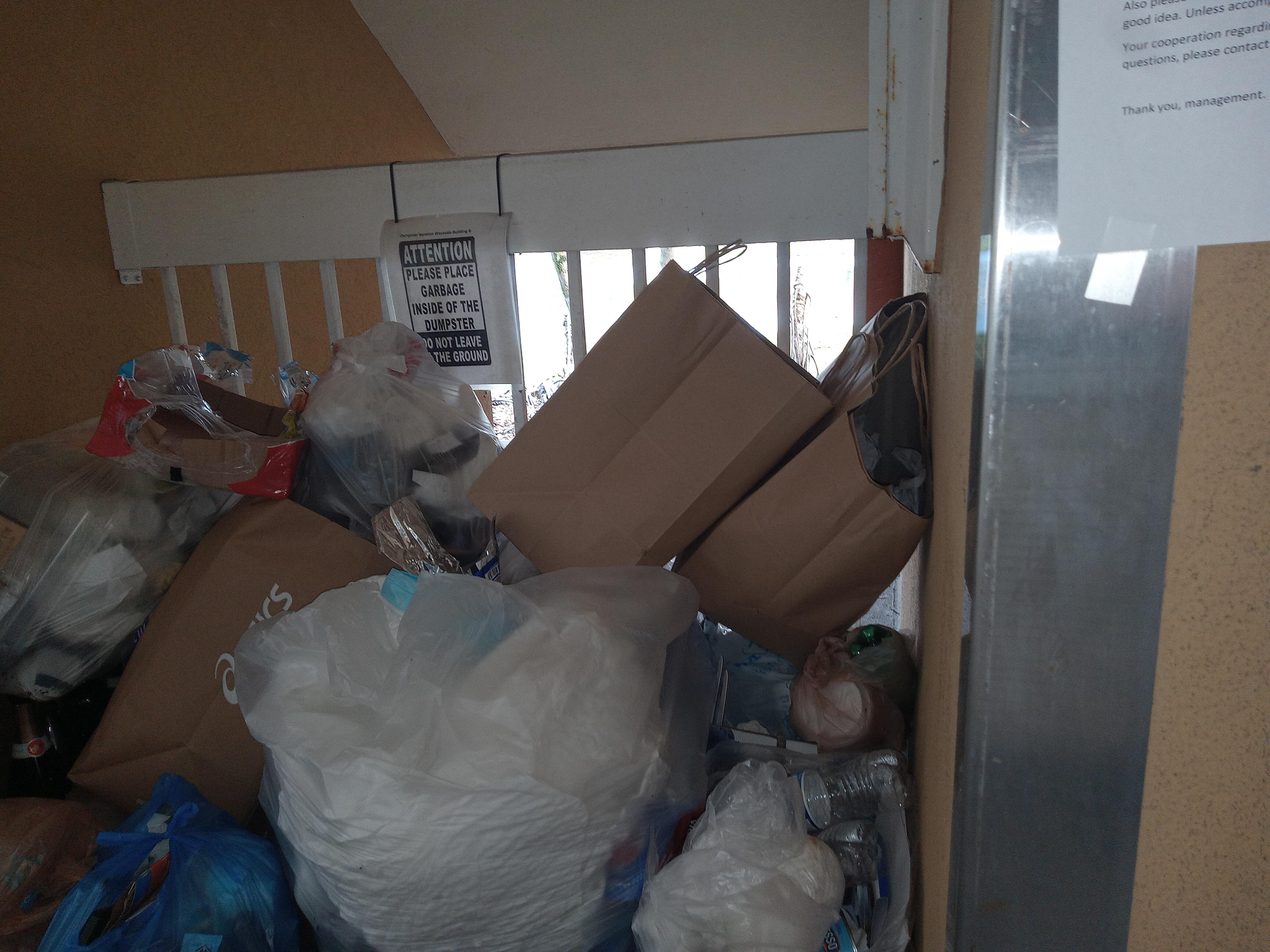 People not wanting to walk to the opposite end/ sign in the background, not working