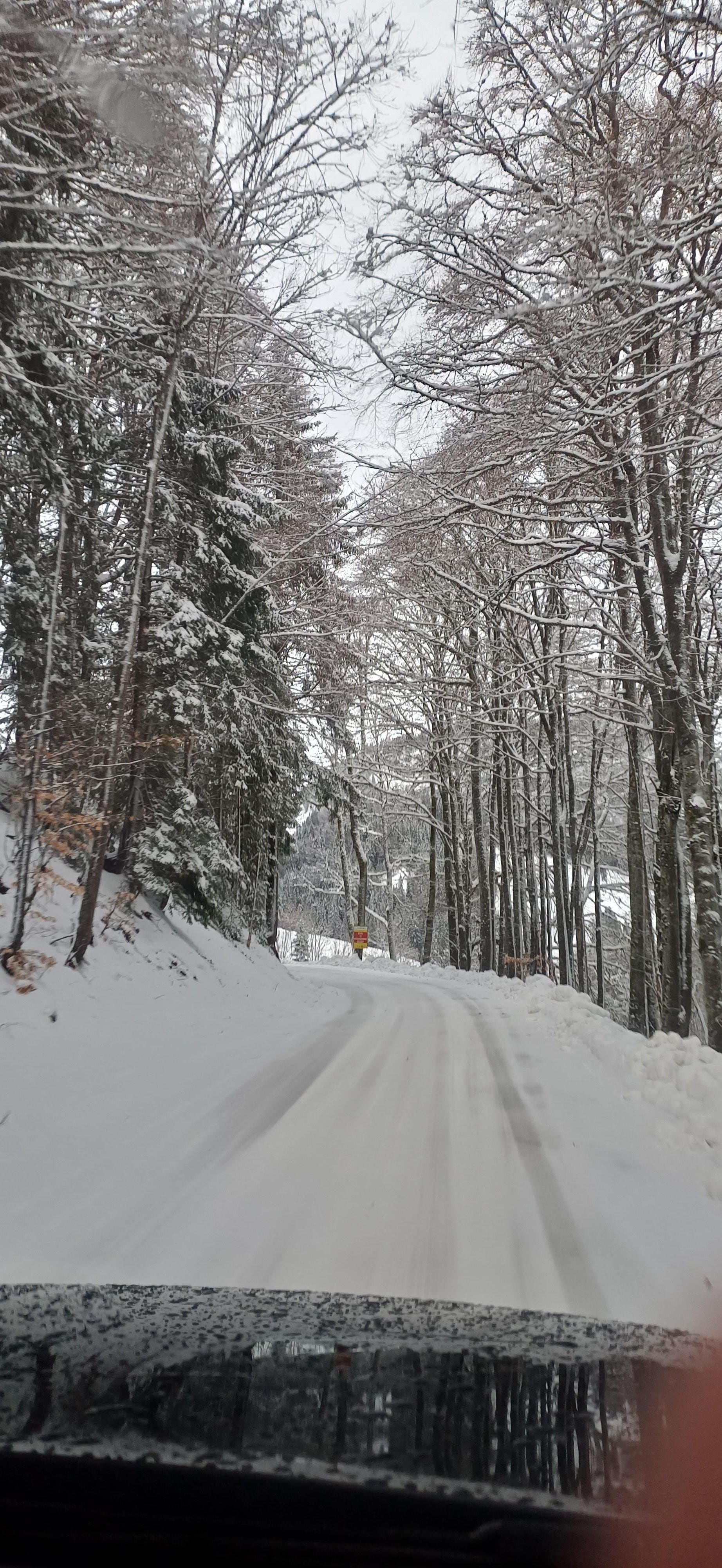 Route du col qui mène au chalet
