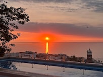 Sunset from the roof top pool