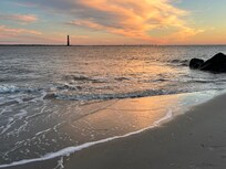 sunrise at lighthouse, about three miles from Mermaid cove