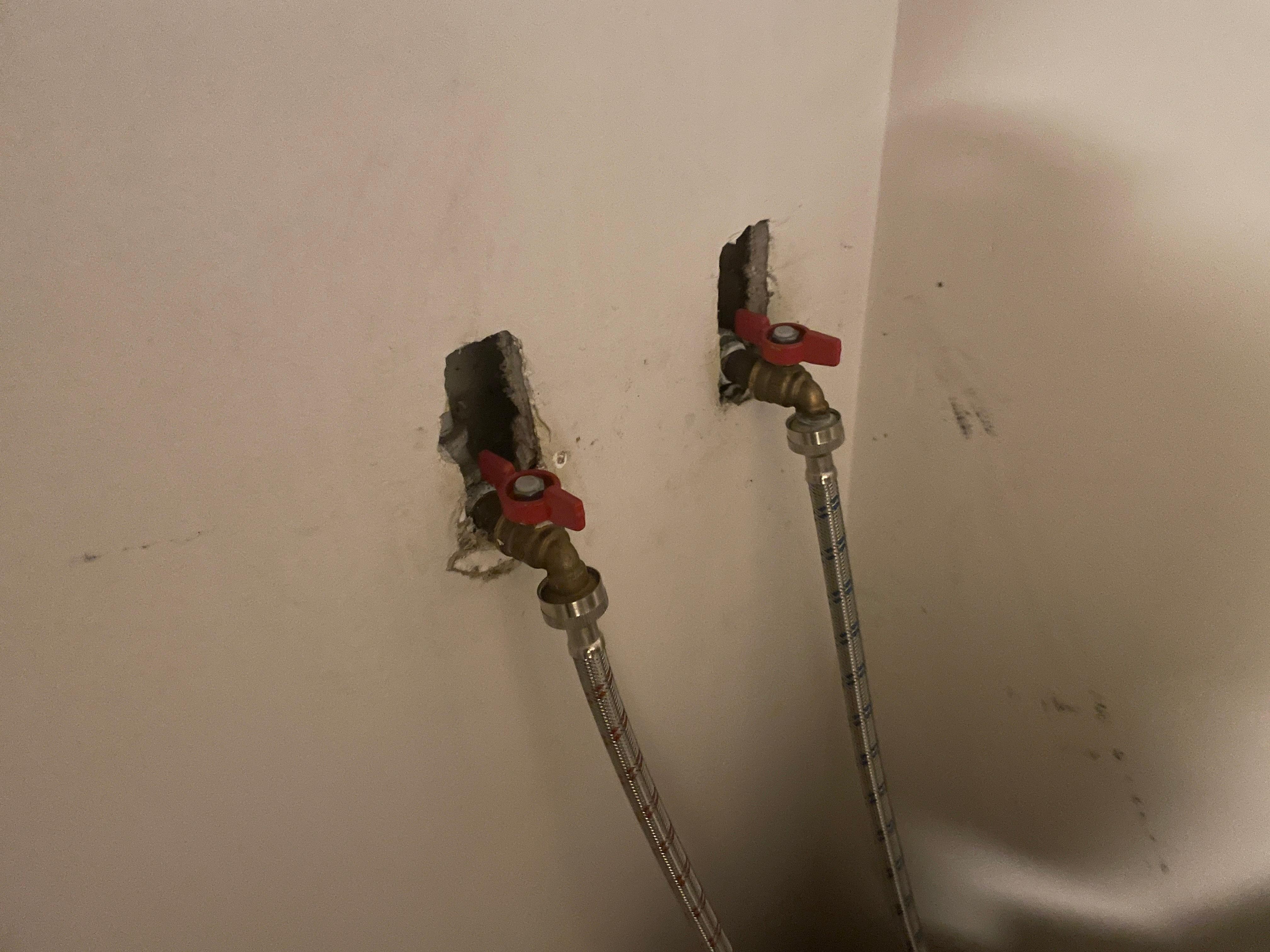 Unfinished water install