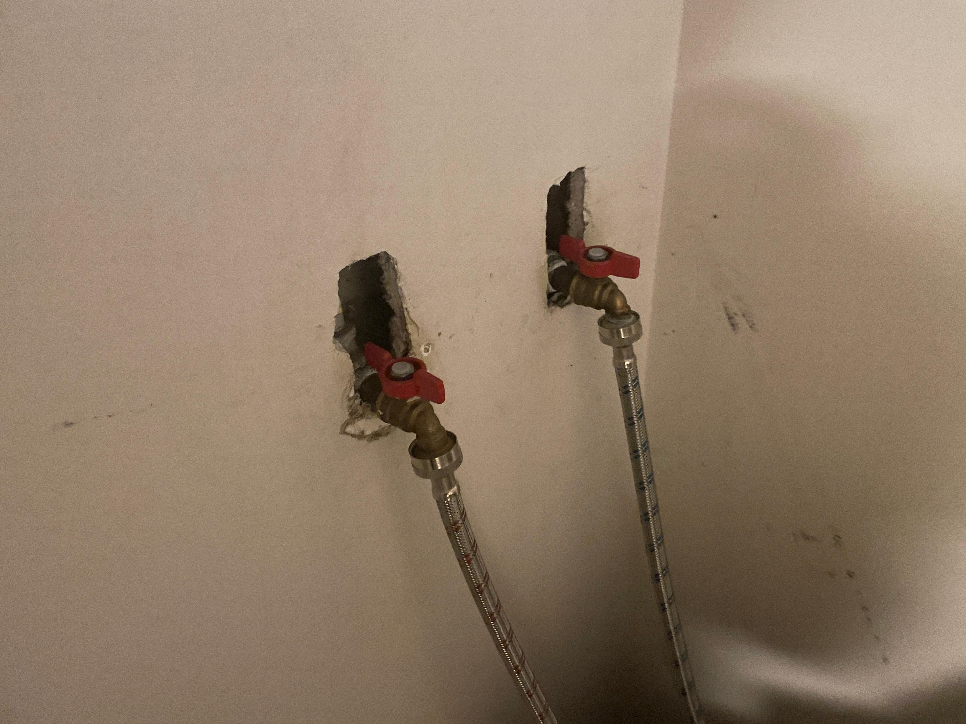Unfinished water install