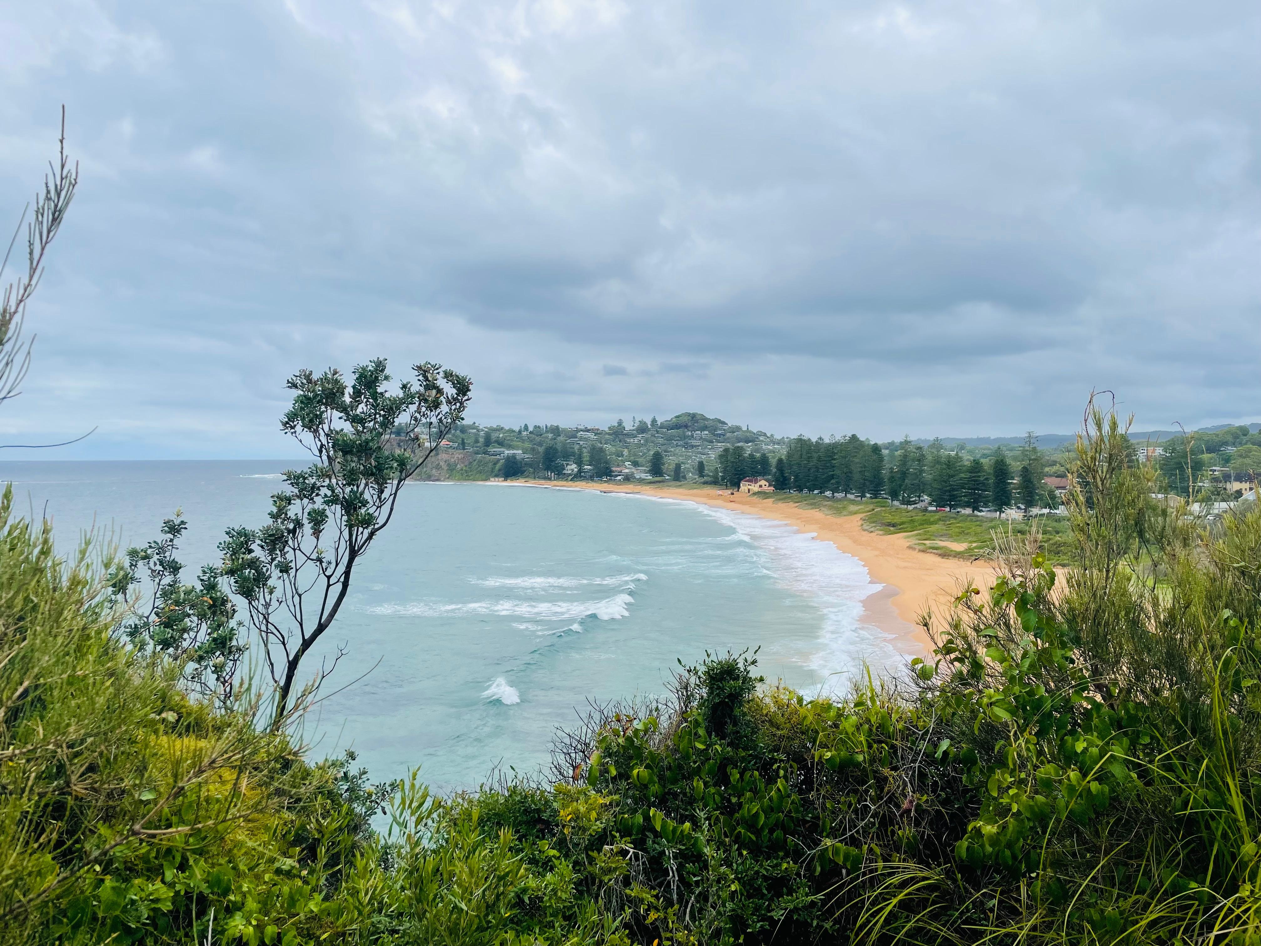Short walk up to headlands and next beach over 