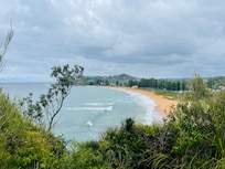 Short walk up to headlands and next beach over