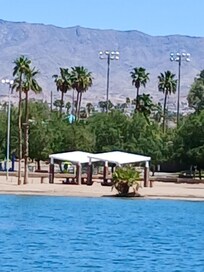 Beach area walk through rotary park from condo to beach area.