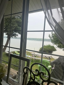 View from the couch, drinking coffee in the morning!