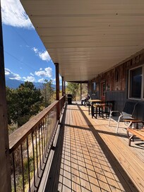 Large frint porch to watch sunrise and sunset