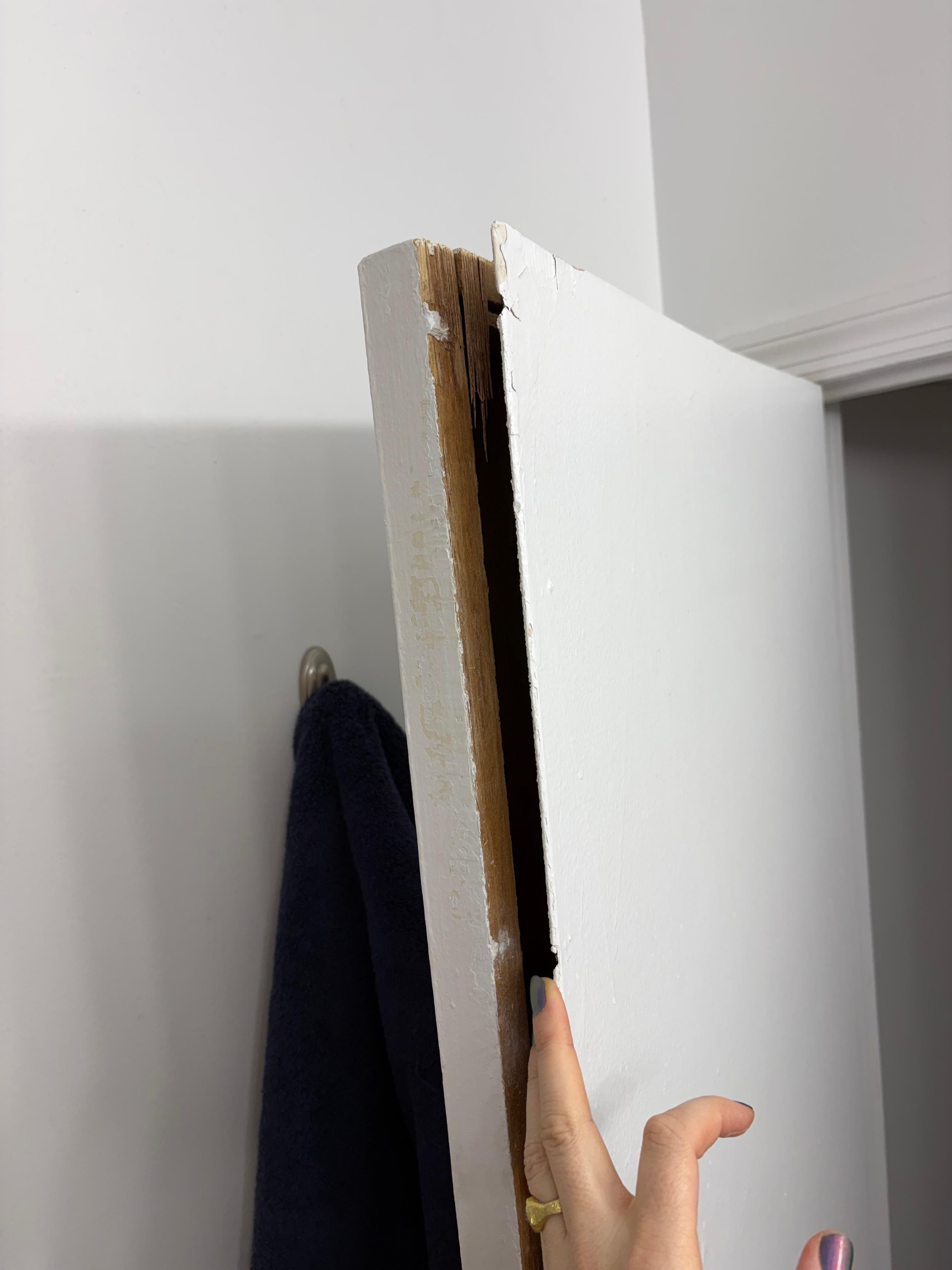 This is the door that was broken. 