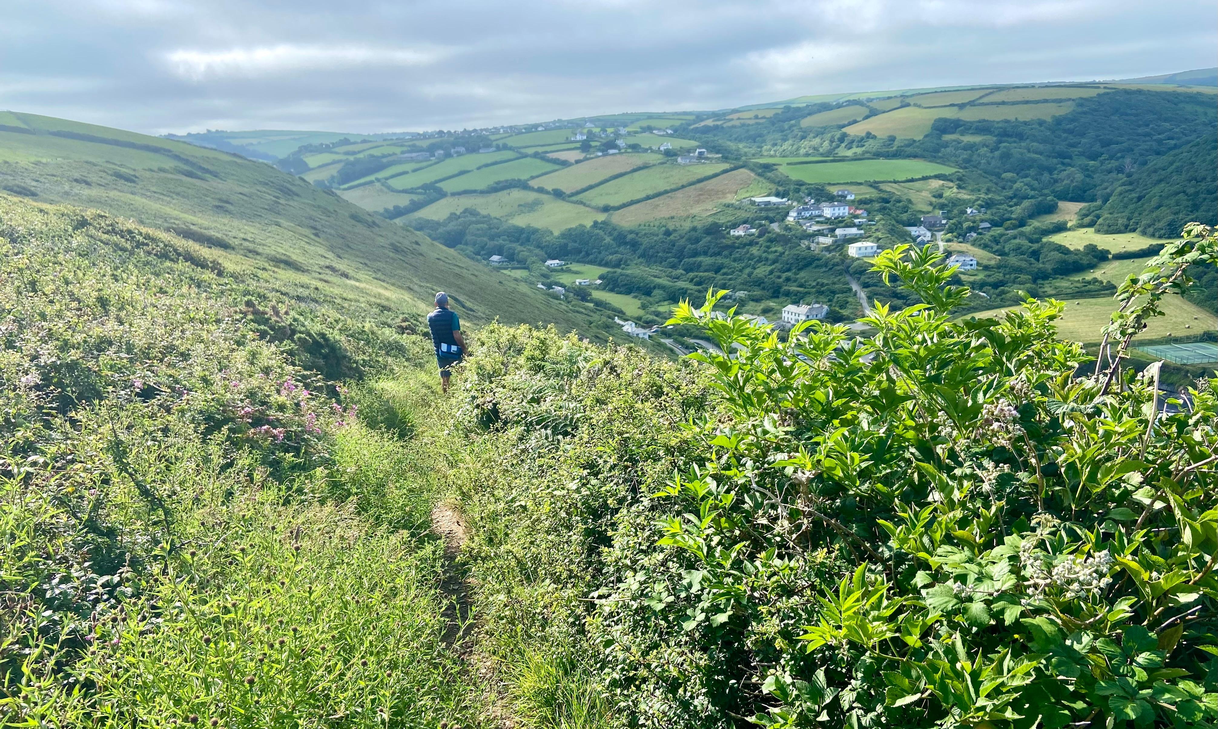 Walk across hills and valleys down to Crackington Haven 