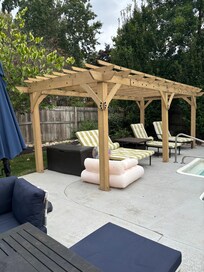 The outdoor furniture is very nice