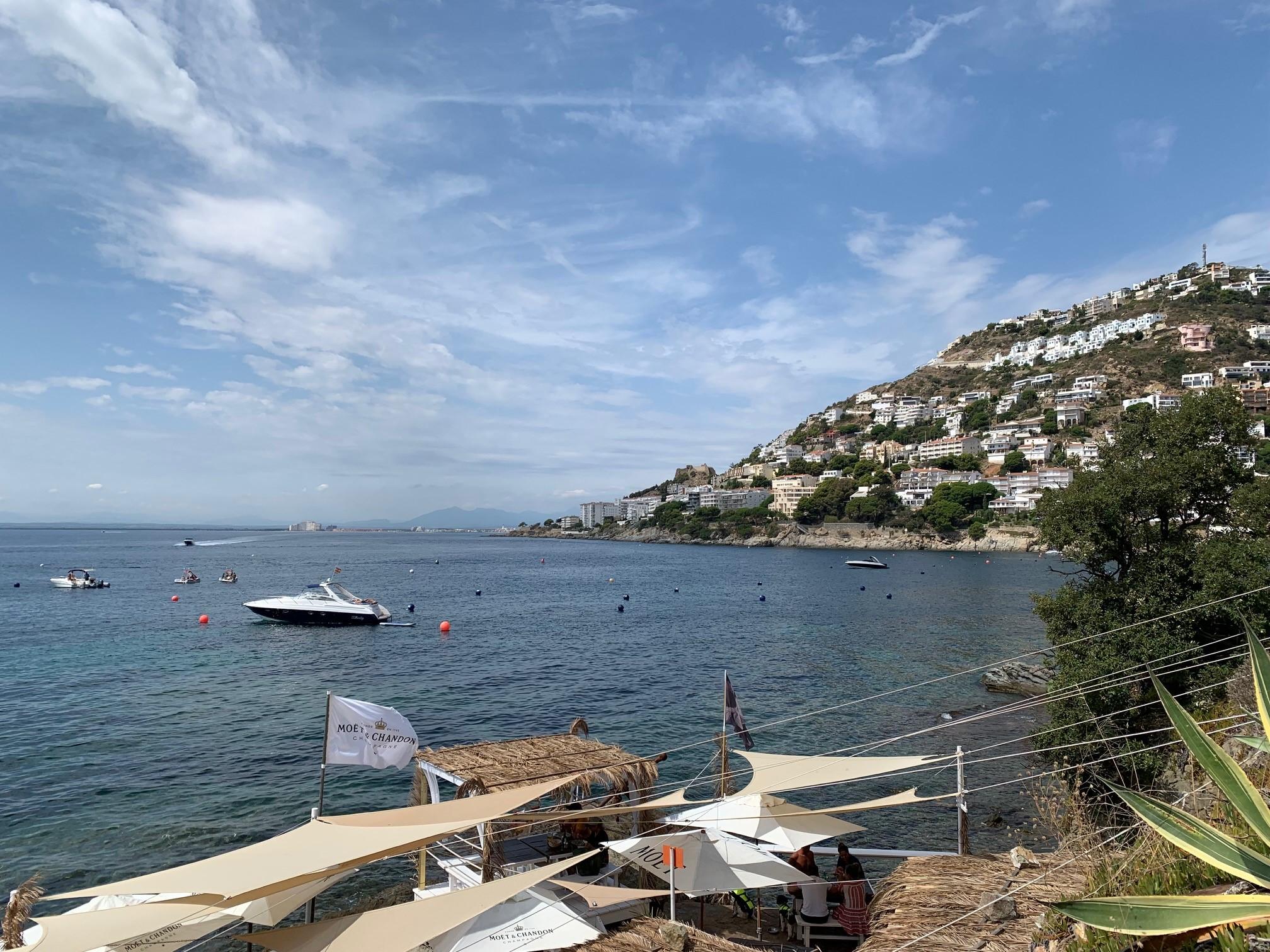 View from Hotel overlooking El Pirata Beach Club below 