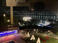 At night.