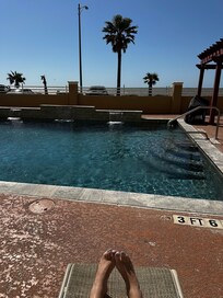 Pool with the Gulf across the road