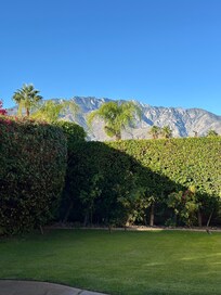 View from backyard dining area