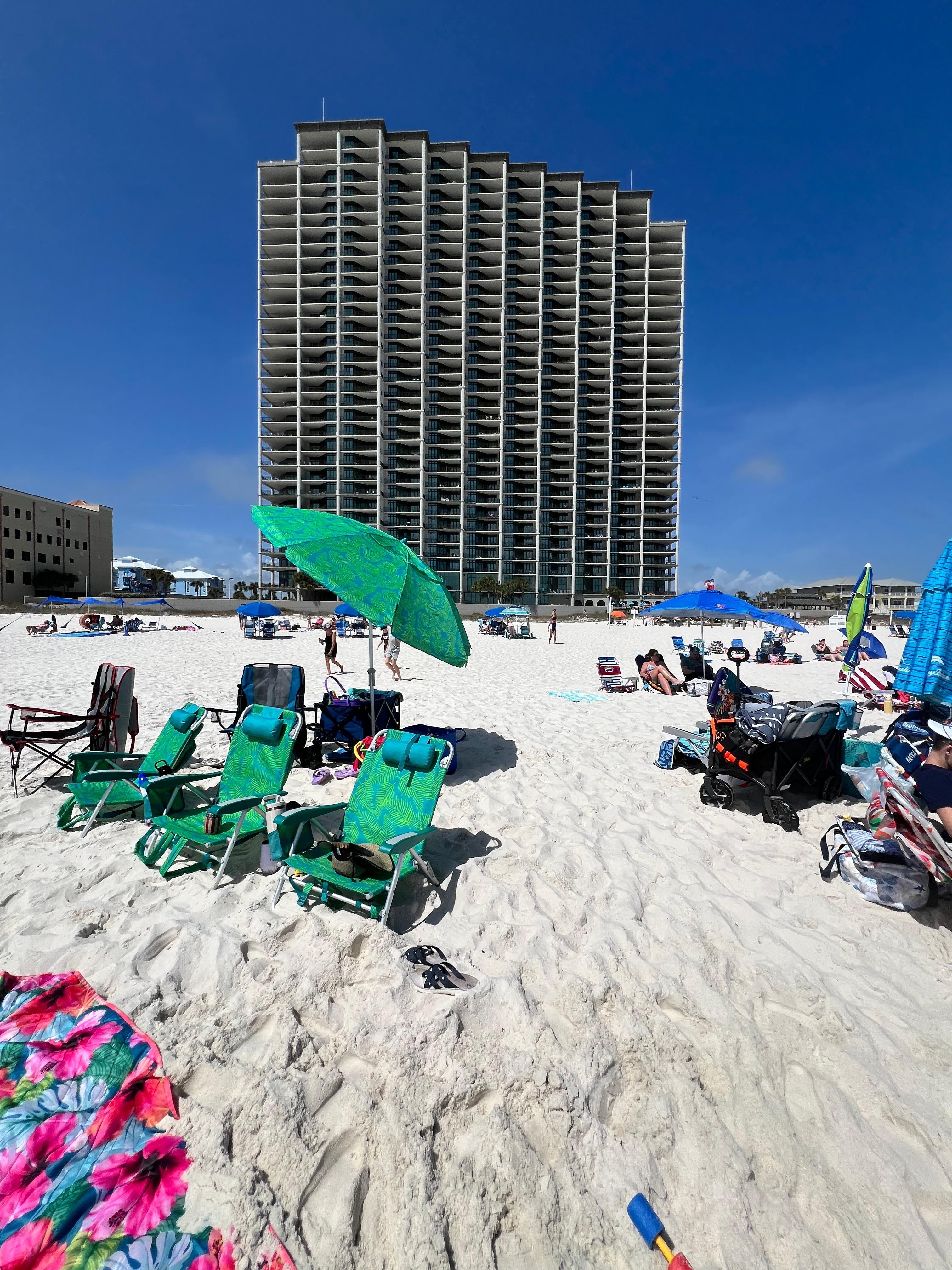 A view of the condo from the beach