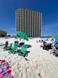 A view of the condo from the beach