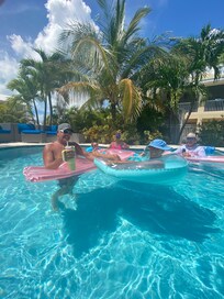 Enjoying the pool