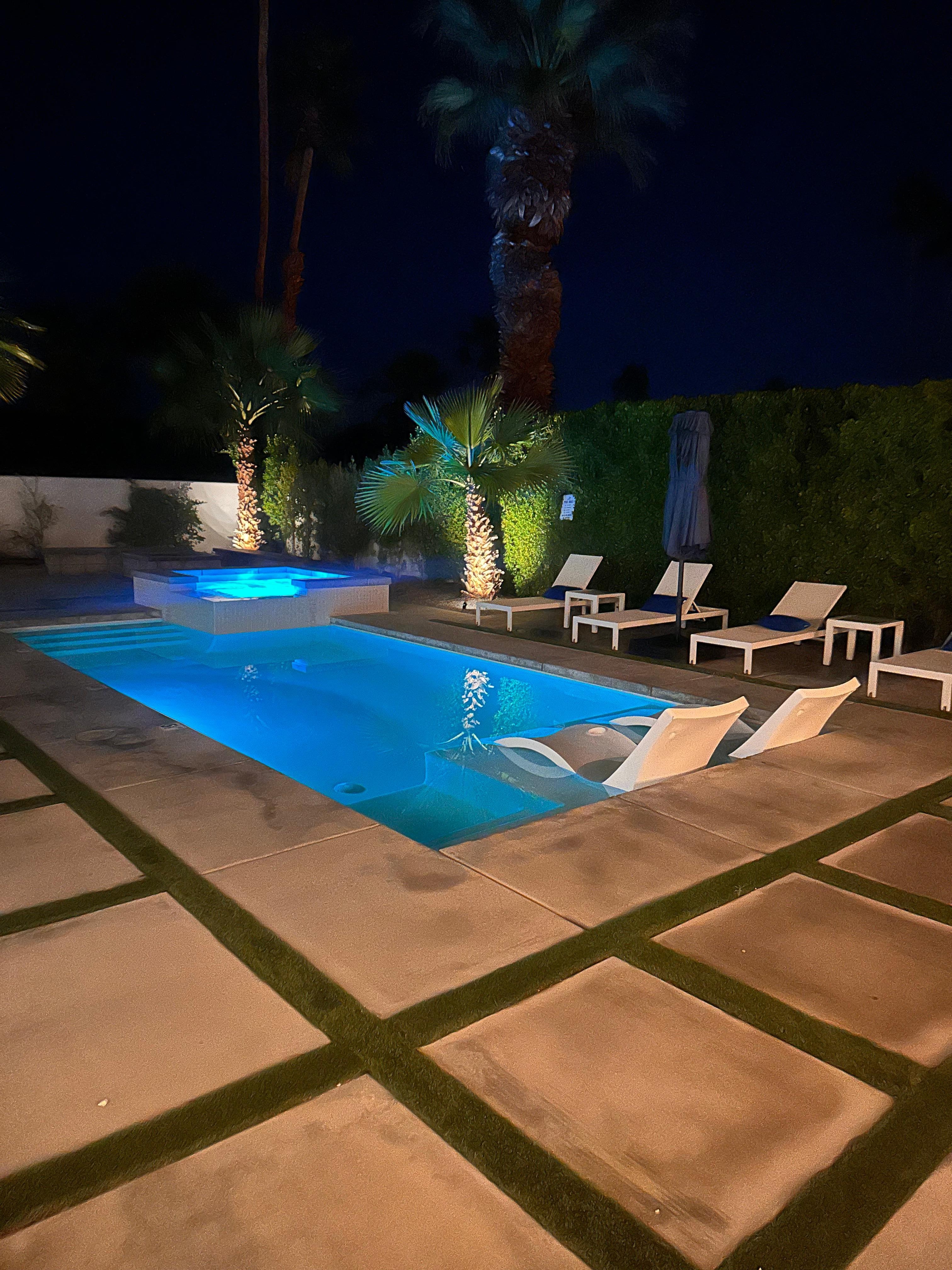 Pool at night