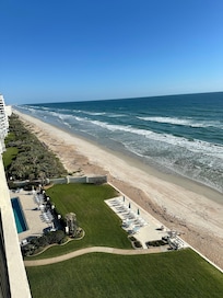 A view from the balcony looking north.