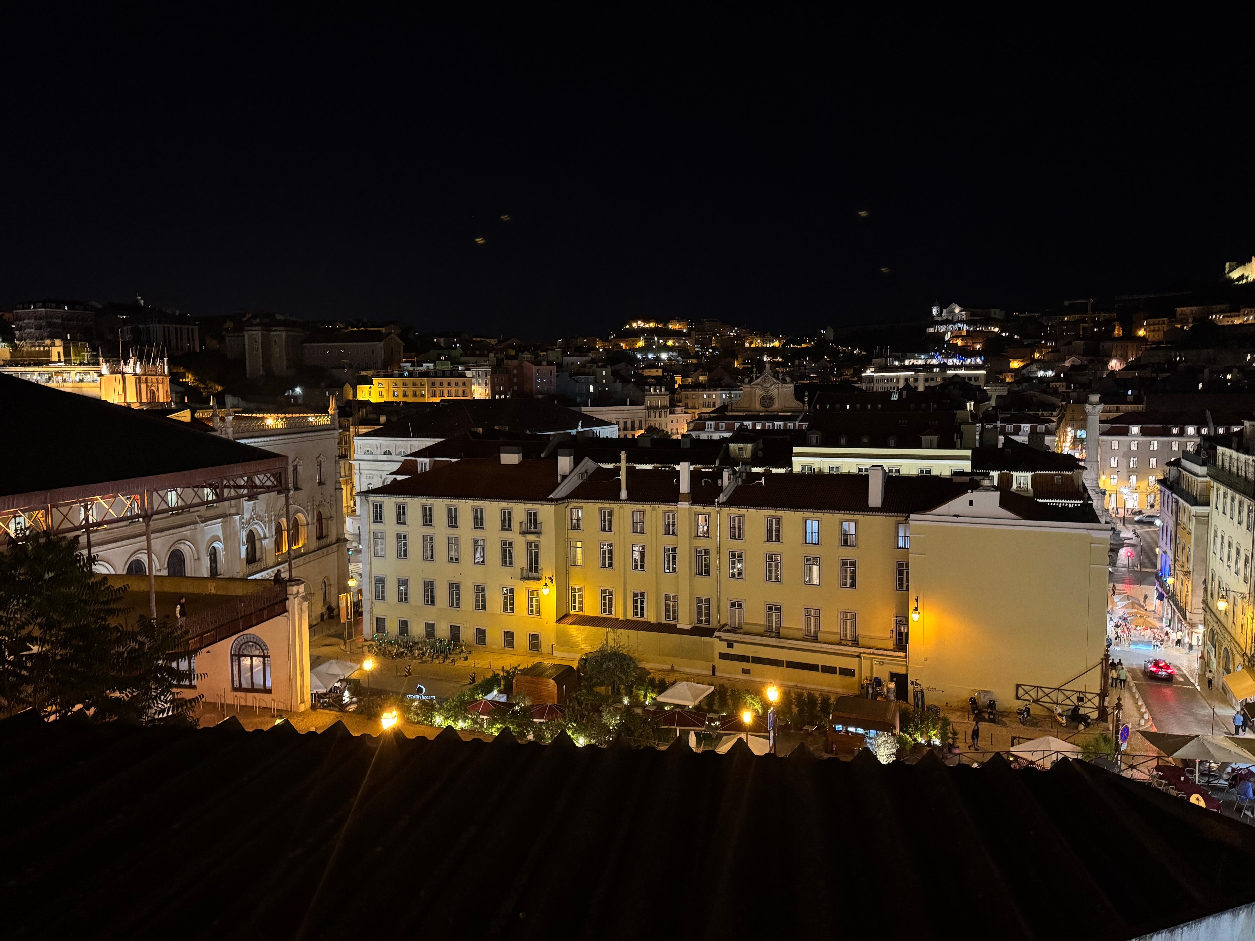 Room with city light view