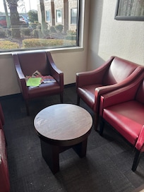 Here is where they force you to sit if you are disabled with a service dog. Not ADA complient and not wheelchair accessible.