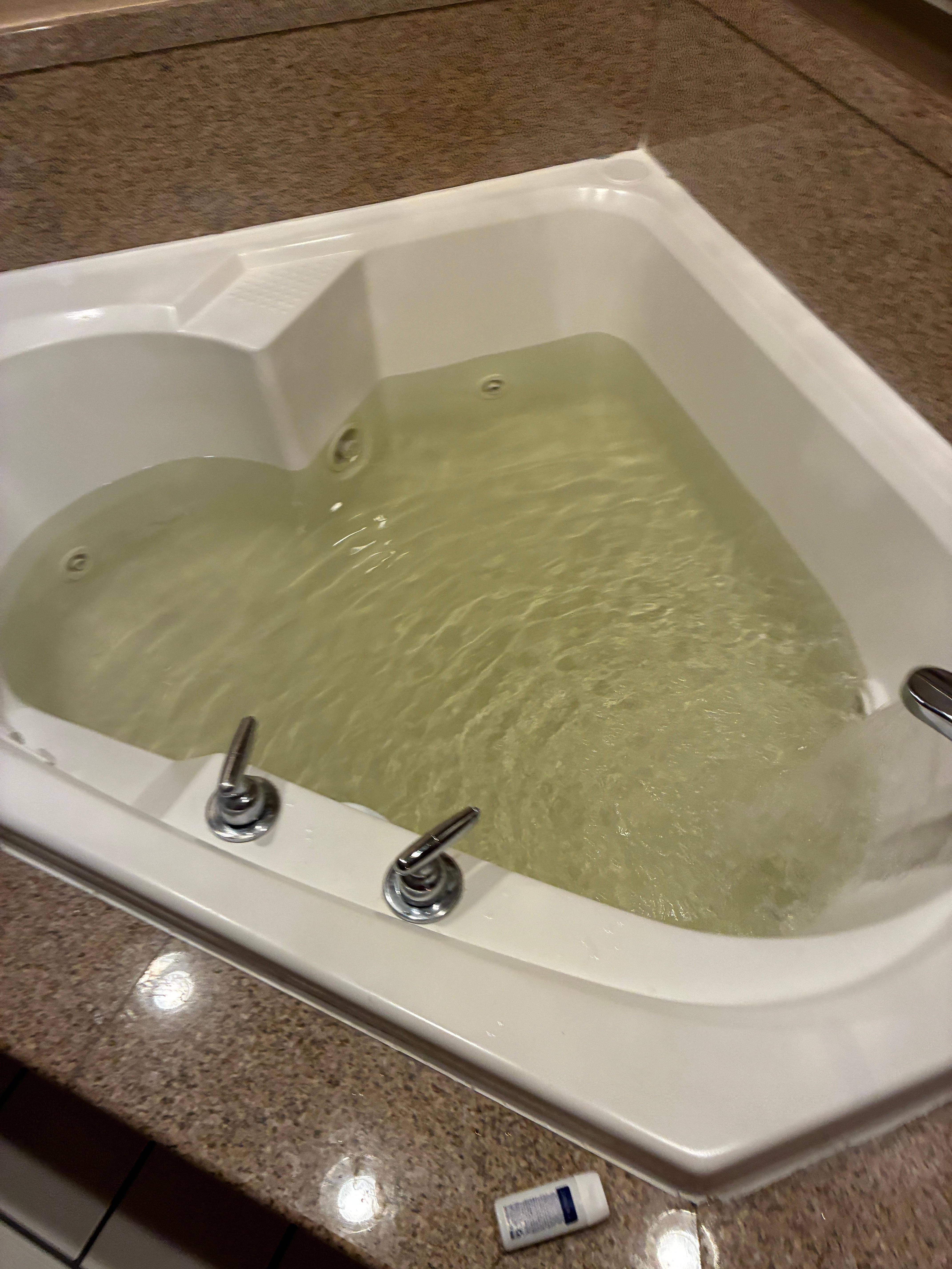 Dirty water from hot tub