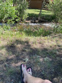 Relaxing by the river.