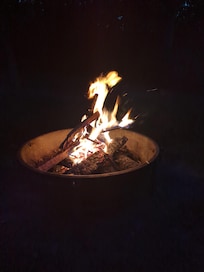 Fire pit for evening fires