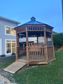 Cute gazebo with swing!
