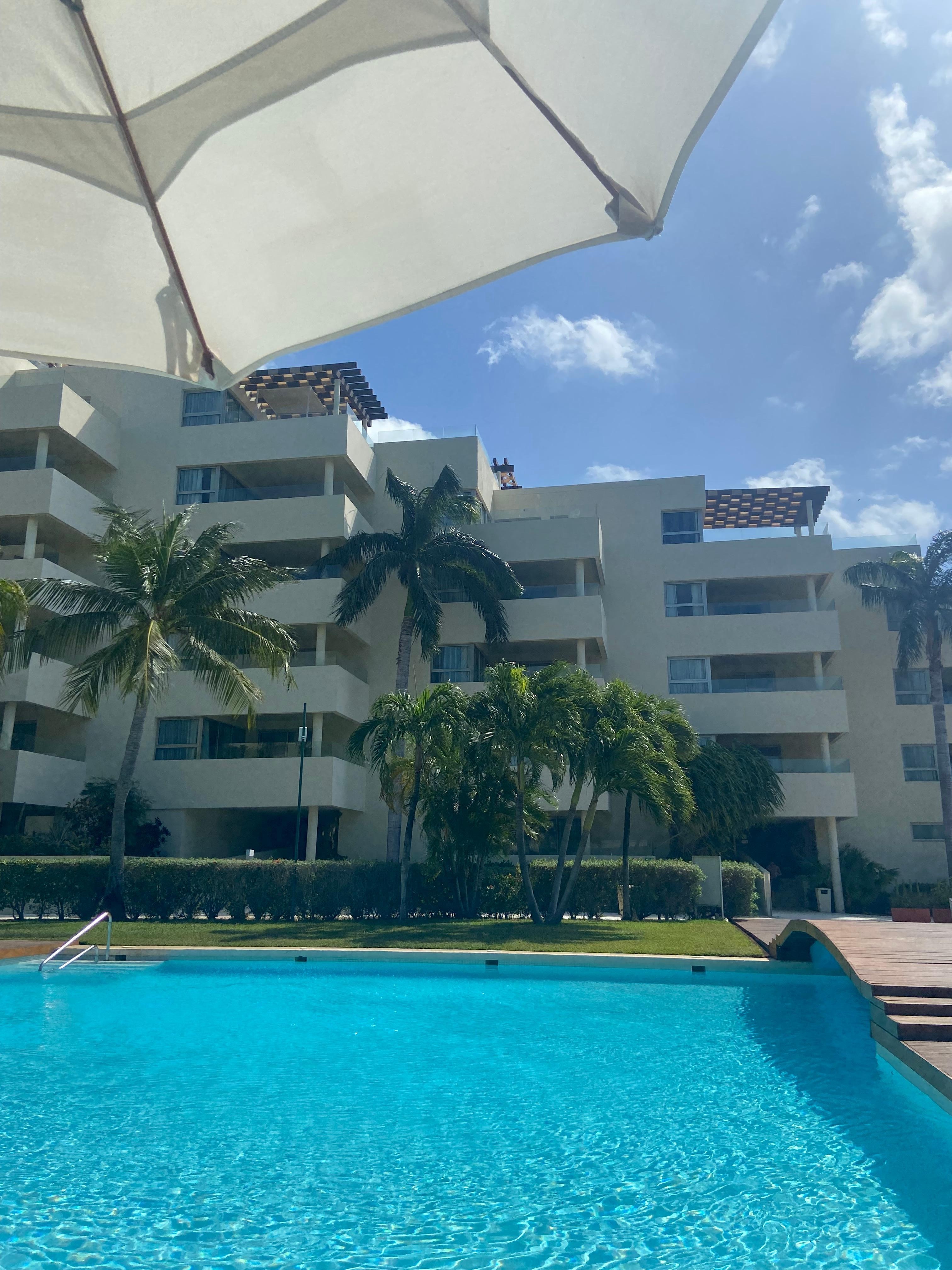 The view from the pool