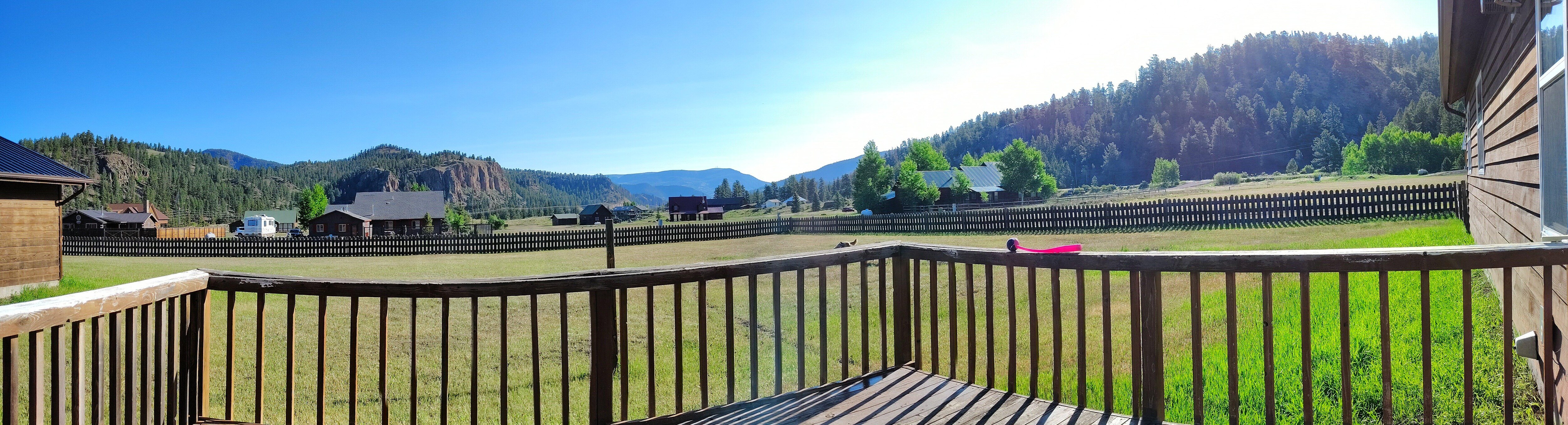 Panoramic view from back yard 